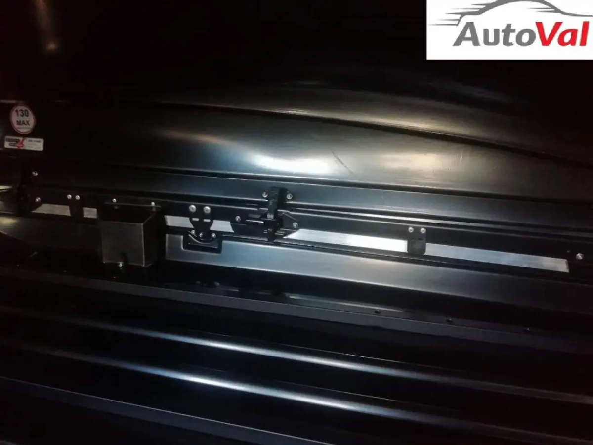 Автобокс на дах автомобіля Terra Drive 440 сірий матовий двосторонній