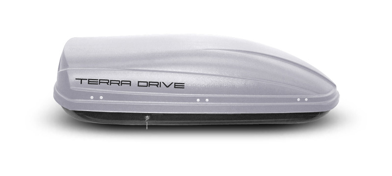 Автобокс на дах автомобіля Terra Drive 440 сірий матовий двосторонній
