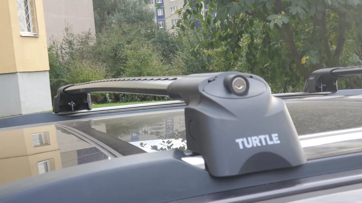 Багажник на рейлинги Turtle AIR 2 Jeep Grand Cherokee WK2 SUV 2011- Черный (MC02002-9498S)