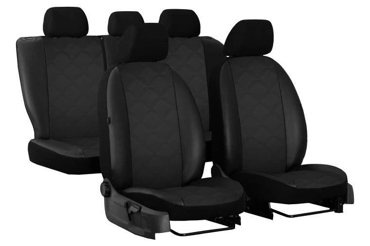 Авто чохли з еко шкіри GEELY CK 2 2007-2011 (2002-2011) Pok-ter ELIT Premium с черной вставкой