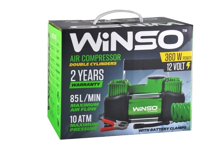 Компресор двохциліндровий 10 Атм 85 л/хв 360Вт Winso 12V 125000