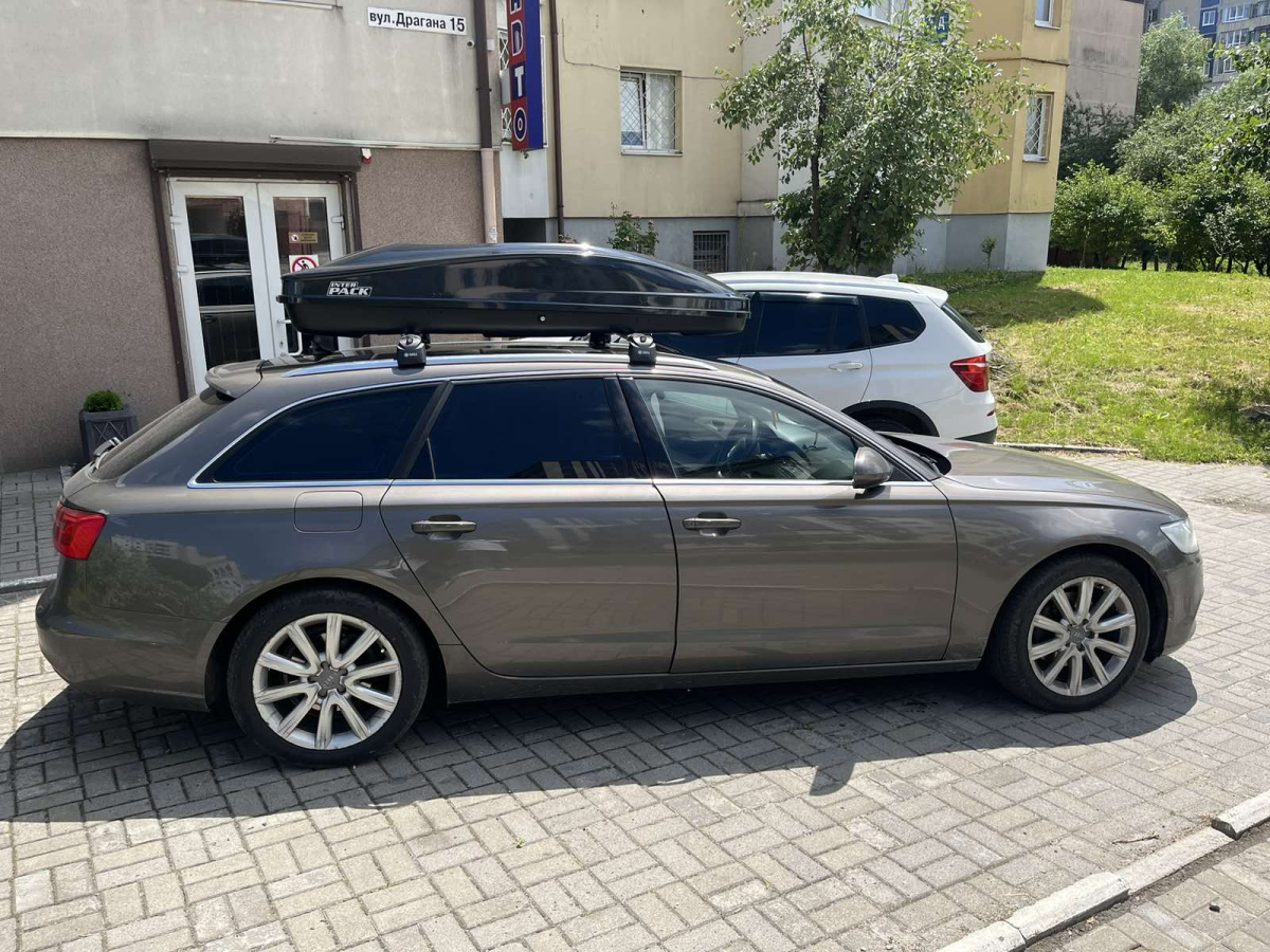 Багажник на рейлінги Turtle AIR 2 Audi A6 2011+ Сріблястий