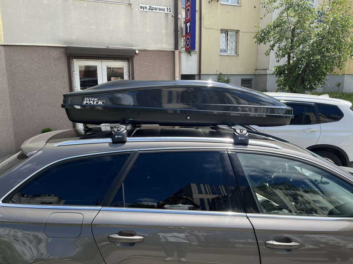 Багажник на рейлінги Turtle AIR 2 Audi A6 2011+ Сріблястий