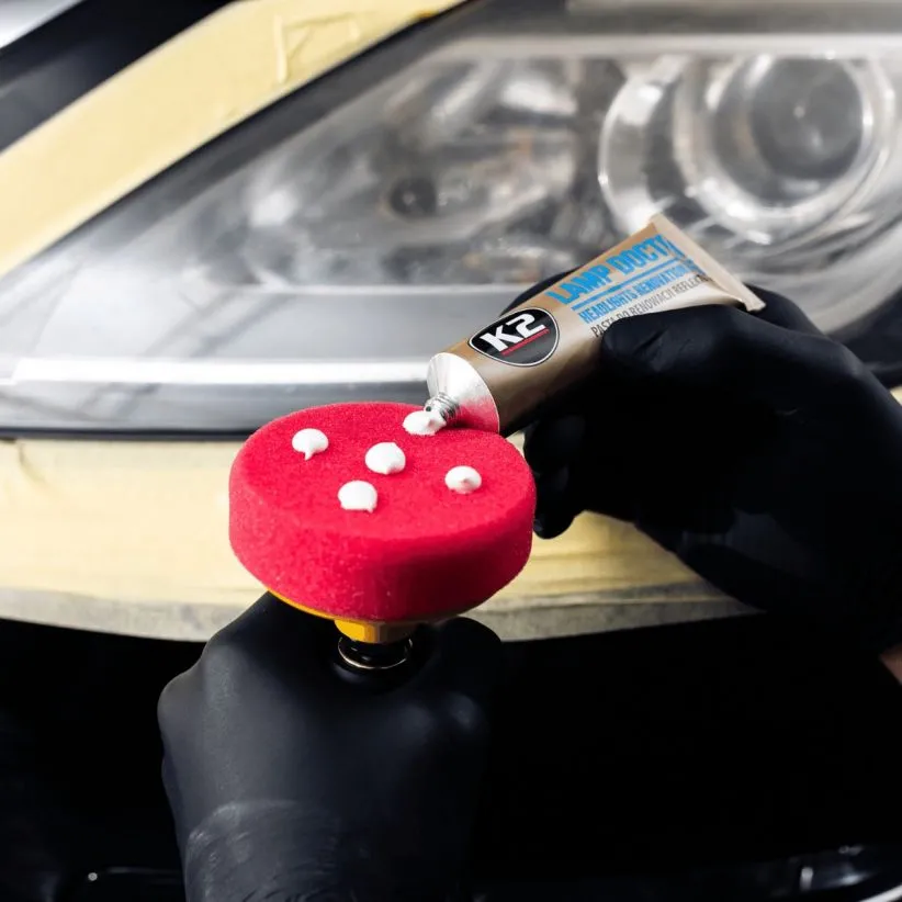 Губка для полірування фар K2 Lamp Doctor з насадкою для дрелі K533
