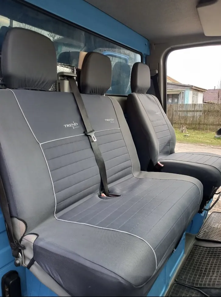 Чехлы на передние сиденья для Mercedes Vito W639 (2003-2014) Pok-ter эко кожа с алькантарой Exclusive красный