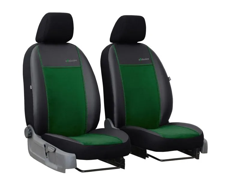 Чехлы на передние сиденья для Mitsubishi L200 1996-2006 Pok-ter Exclusive 1+1 зеленые