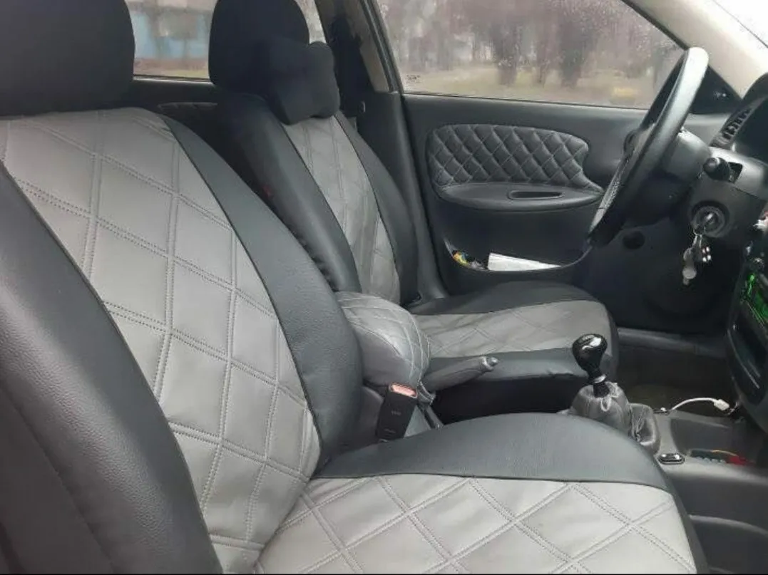Універсальні авточохли на сидіння з екошкіри Pok-ter Elit сірий