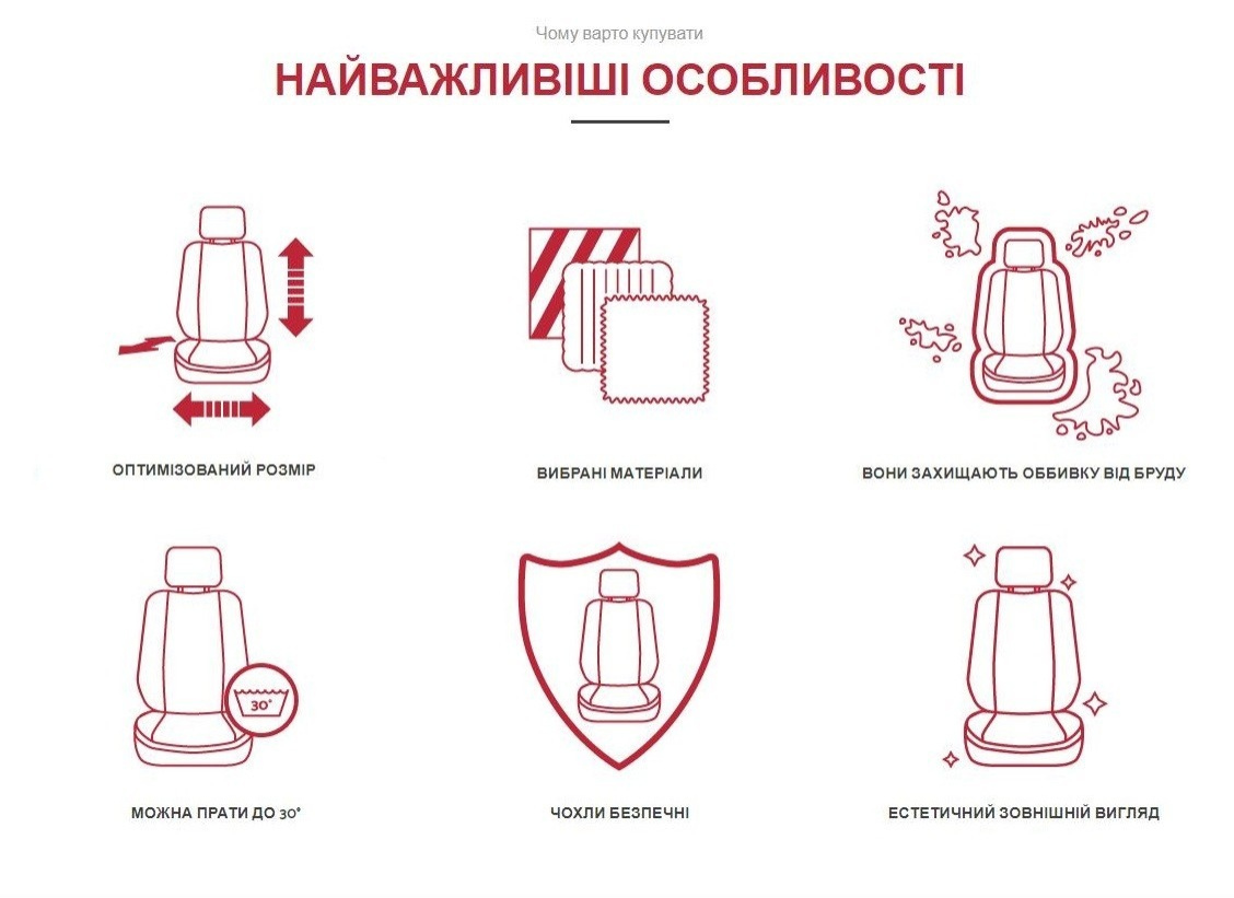 Універсальні авточохли на передні сидіння Pok-ter Trend Line сірий