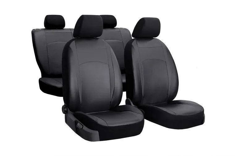 Универсальные авточехлы на сиденье из экокожи Pok-ter Design Leather с черной вставкой
