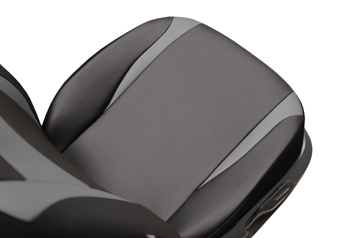 Універсальні авточохли на сидіння з екошкіри Pok-ter Design Leather з сірою вставкою