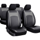 Універсальні авточохли на сидіння з екошкіри Pok-ter Design Leather з сірою вставкою
