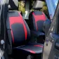 Універсальні авточохли на сидіння з екошкіри Pok-ter Design Leather з червоною вставкою