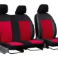 Універсальні авточохли на сидіння Pok-ter Exclusive 1 + 2 з червоною вставкою алькантара + екошкіра