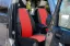 Авточохли з еко шкіри для Volkswagen Amarok 2010-2020 Pok-ter PERLINE з червоною вставкою