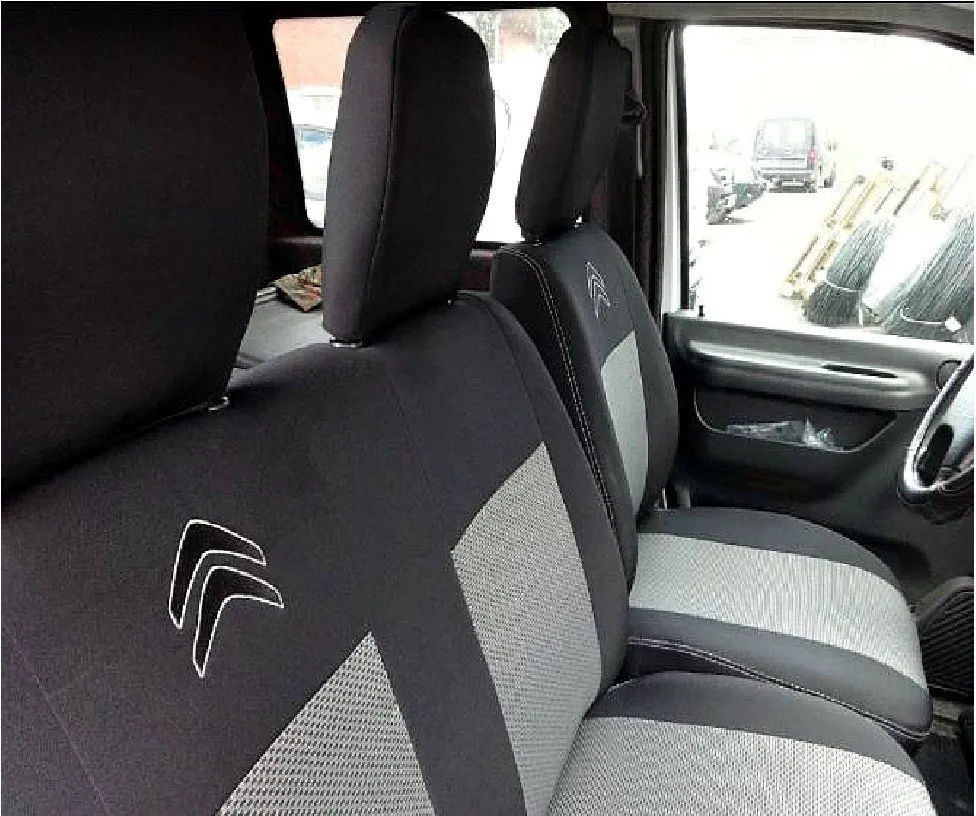 Модельні авточохли для Citroen JUMPER 1995-2007 1+2 з автотканини EMC-Elegant