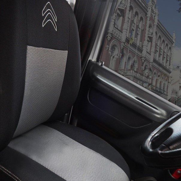 Модельні авточохли для Citroen BERLINGO 1996-2008  з автотканини EMC-Elegant
