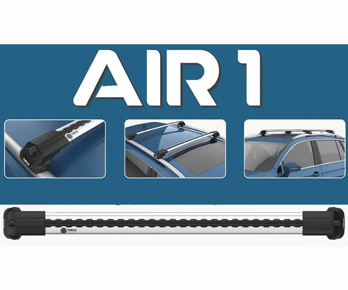 Багажник на рейлинги Turtle AIR 1 Citroen C3 2009- Серебристый