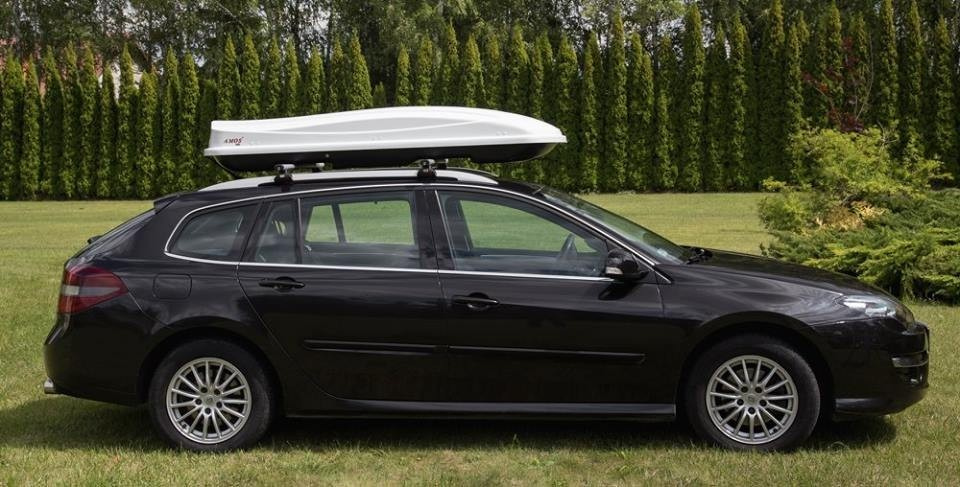 Автобокс на дах автомобіля Amos Travel Pack 500 White
