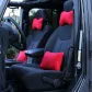 Автомобильная подушка под голову и поясница с Алькантары Pok-ter Candy красная