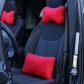 Автомобильная подушка под голову и поясница с Алькантары Pok-ter Candy красная
