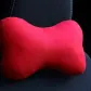 Автомобильная подушка под голову и поясница с Алькантары Pok-ter Candy красная