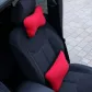 Автомобильная подушка под голову и поясница с Алькантары Pok-ter Candy красная
