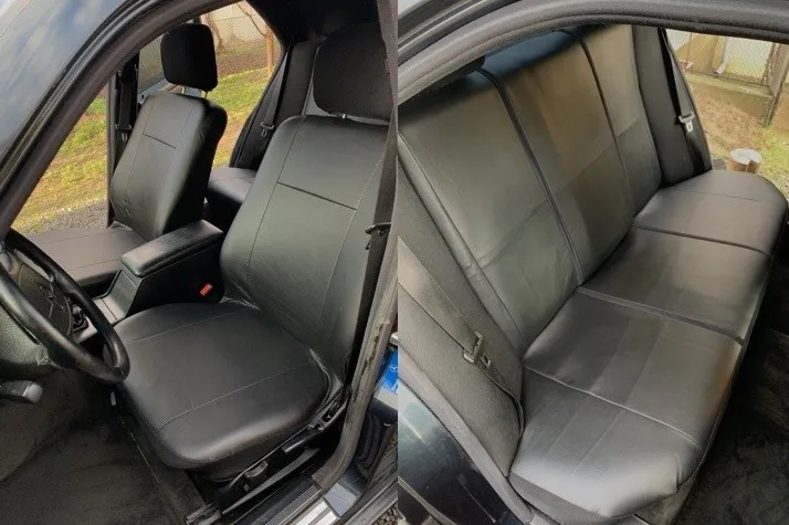 Авто чохли з еко шкіри Renault Megane 1995-2003 Pok-ter Road з чорною вставкою