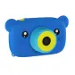 Детский цифровой фотоаппарат мишка Baby Photo Камера Bear с автофокусом X-500 Голубой противоударный с рамками для фото и играми 