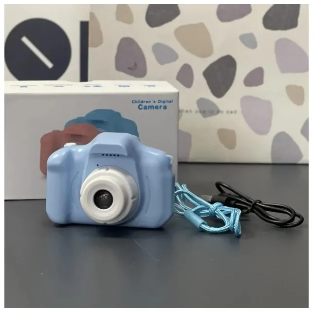 Дитячий цифровий фотоапарат Baby Photo Камера Х200 з автофокусом Блакитний з рамками для фото та іграми
