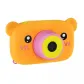 Дитячий цифровий фотоапарат ведмедик Baby Photo Камера Bear з автофокусом X-500 Оранжевий протиударний з рамками для фото та іграми
