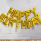 Фольгированные надувные шары буквы гирлянда Happy Birthday Gold Золото высота 40 см