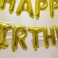 Фольгированные надувные шары буквы гирлянда Happy Birthday Gold Золото высота 40 см