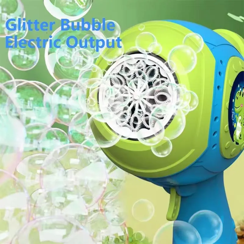 Игрушечный детский пистолет генерирующий пузыри DINO Bubble Gun синий (AUAU07)