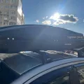 Как выглядит Автобагажник в штатные места Turtle AIR 3 Mitsubishi Lander X 2007-2015 Чорний в салоне (на примере MITSUBISHI LANCER 2007-2015) – фото 2.