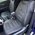 Как выглядит Накидки чехлы на передние сиденья Renault Logan 2004-2012 Pok-ter PsT комбинированные с черной вставкой в салоне (на примере NISSAN ROGUE 2013-2020) – фото 2.