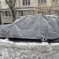 Фото 1: Чохол-тент для автомобіля Kegel для NISSAN X-Trail Mobile Garage L SUV/Off Road (5-4122-248-3020)  (на фото приклад встановлення на NISSAN X-TRAIL). Колір: Сірий.