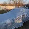 Установленный товар Чехол-тент для автомобиля для RENAULT Fluence sedan Autovalom L Sedan (CC2502) (на фото авто DAEWOO NEXIA) – фото 3.
