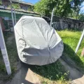 Фото 1: Чохол-тент для автомобіля Kegel для DACIA Duster Basic Garage L SUV/Off Road (5-3968-241-3021) (на фото приклад встановлення на SSANGYONG ACTYON). Колір: Сірий.