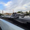 Фото 1: Багажник на рейлинги Turtle AIR 1 Audi А4 B8 2009-2015 Черный (на фото пример установки на BYD LEOPARD 3 2024 -). Цвет: Серебряный.