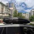 Как выглядит Багажник на рейлинги Turtle AIR 1 Audi А4 B8 2009-2015 Черный в салоне (на примере CITROEN C4 GRAND PICASSO 2013-2022) – фото 2.