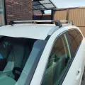 Как выглядит Багажник на рейлинги Turtle AIR 2 Audi A6 2011+ Серебристый в салоне (на примере INFINITI QX30 2016-) – фото 2.