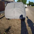 Фото 1: Чехол-тент для автомобиля Kegel для DAEWOO Nexia Hatchback Mobile Garage L1 Hatchback/Combi (5-4103-248-3020)  (на фото пример установки на MERCEDES B  KLASS). Цвет: Серый.