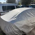 Установленный товар Чехол-тент для автомобиля KIA Spectra Autovalom L Sedan (CC2502) (на фото авто AUDI A3) – фото 3.