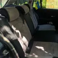 Фото 1: 5D Чохли на сидіння для FORD FOCUS 2011—2018 Autovalom Flannel з бежевою вставкою (на фото приклад встановлення на RENAULT LAGUNA 2001-2007). Колір: Сіра вставка, чорні боки.
