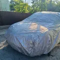 Установленный товар Чехол-тент для автомобиля KIA Spectra Autovalom L Sedan (CC2502) (на фото авто MAZDA 3) – фото 3.