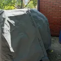 Фото 1: Чехол-тент для автомобиля VOLVO V90 Kegel-Blazusiak Mobile Garage XXL kombi (5-4106-248-3020) (на фото пример установки на OPEL OMEGA). Цвет: Серый.