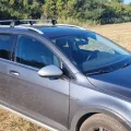 Фото 1: Багажник на рейлінги Turtle AIR 2 Audi A4 2016+ Черный (на фото приклад встановлення на VOLKSWAGEN GOLF 2012-2020 VII). Колір: Срібний.