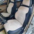 Фото 1: 5D Чохли на сидіння для CITROEN NEMO 2007- Autovalom Flannel з бежевою вставкою (на фото приклад встановлення на CHEVROLET AVEO (2002-2011)). Колір: Бежева вставка, чорні боки.