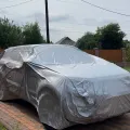 Фото 1: Чехол-тент для автомобиля JAGUAR E-Pace Autovalom L SUV (CC2504) (на фото пример установки на LAND ROVER RANGE ROVER EVOQUE). Цвет: Серый.
