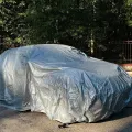 Как выглядит Чехол-тент для автомобиля JAGUAR E-Pace Autovalom L SUV (CC2504) в салоне (на примере NISSAN JUKE) – фото 2.
